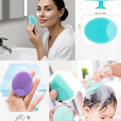 Çok Yönlü Silikon Bebek Tarağı & Masaj Fırçası 3 Adet Farklı Renklerde